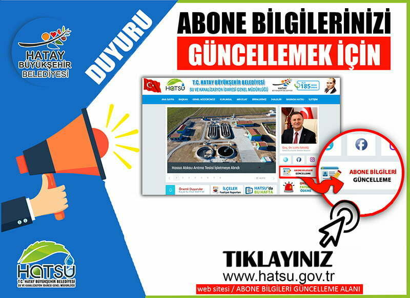 “ABONE BİLGİLERİNİ GÜNCELLEME” ALANI AKTİFLEŞTİRİLDİ