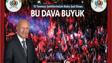 BAŞKAN ÇÜTER’İN  15 TEMMUZ MESAJI