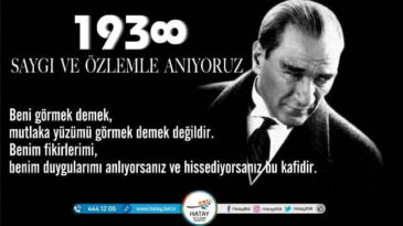 BAŞKAN SAVAŞ’IN 10 KASIM ATATÜRK’Ü ANMA GÜNÜ MESAJI