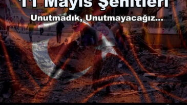 Başkan Mehmet Hacıoğlu’nun 11 Mayıs Şehitlerini Anma  Mesajı