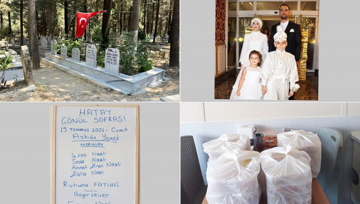 DEPREM ŞEHİDİ GAZETECİ İZZET NAZLI’NIN RUHUNA YEMEK DAĞITILDI
