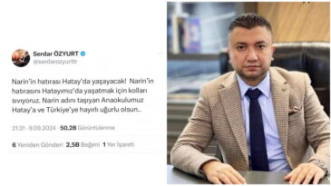 NARİN’İN ADI HATAY’DA YAŞATILACAK
