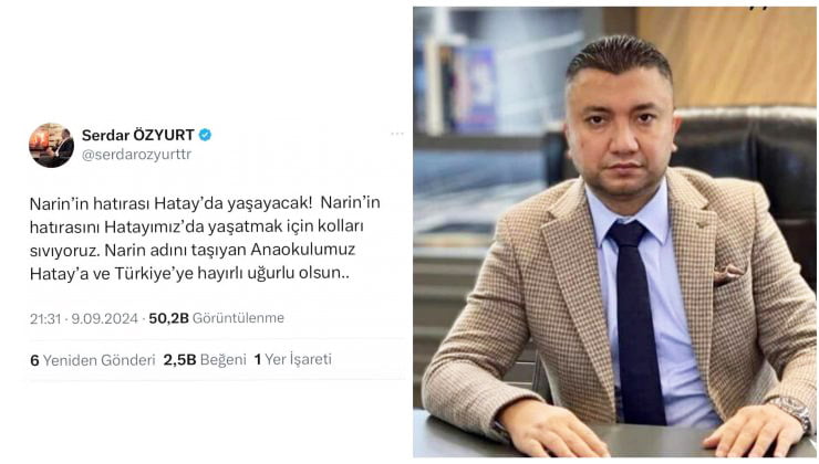 NARİN’İN ADI HATAY’DA YAŞATILACAK