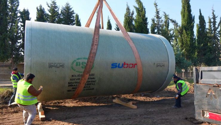 DSİ’NİN DEV SULAMA BORULARI REYHANLI’DA