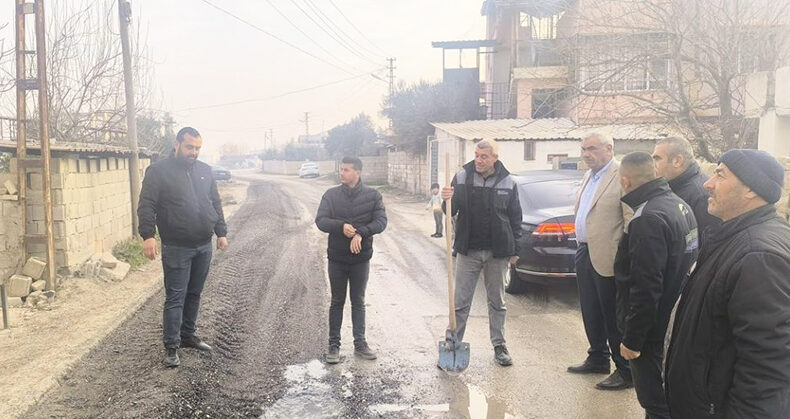 BAŞKAN PAÇ YOL YENİLEME ÇALIŞMASINI İNCELEDİ