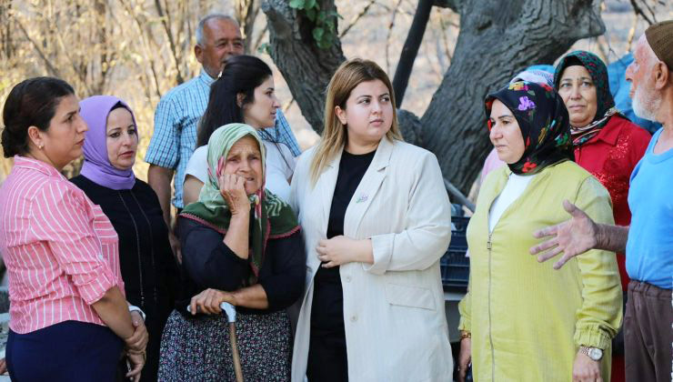 AK KADINLARDAN YANGIN BÖLGESİNE DESTEK ZİYARETİ