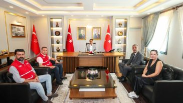 VALİ MASATLI KIZILAY HEYETİNİ KABUL ETTİ