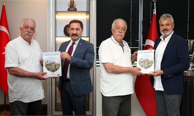 “HATAY HALK BİLİMİ” KİTABI VALİ MASATLI VE BAŞKAN ÖNTÜRK’E TAKDİM EDİLDİ