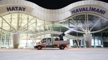 HBB’DEN HAVALİMANINA İLAÇLAMA ÇALIŞMALARI