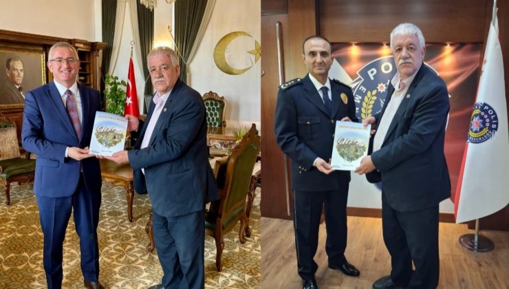 KAYMAKAM ÖNDER VE EMNİYET MÜDÜRÜ GÜNEŞ’E “HATAY HALK BİLİMİ” KİTABINI TAKDİM ETTİ