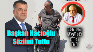 Başkan Hacıoğlu  Sözünü Tuttu