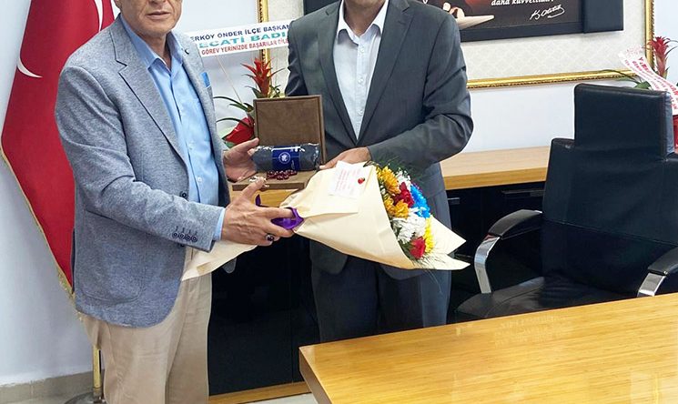 BAŞKAN TEMEL’DEN KAYMAKAM COŞGUN’A TEBRİK ZİYARETİ