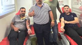 Muhtarın çağrısıyla 88 kişi kan,2 kişi kök hücre bağışında bulundu