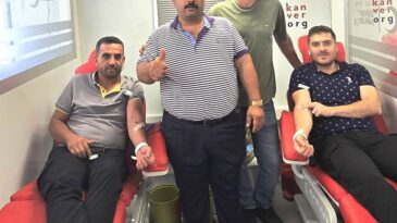 Muhtarın çağrısıyla 88 kişi kan,2 kişi kök hücre bağışında bulundu