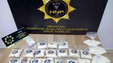 Reyhanlı’da 21 bin 600 adet uyuşturucu hap ele geçirildi
