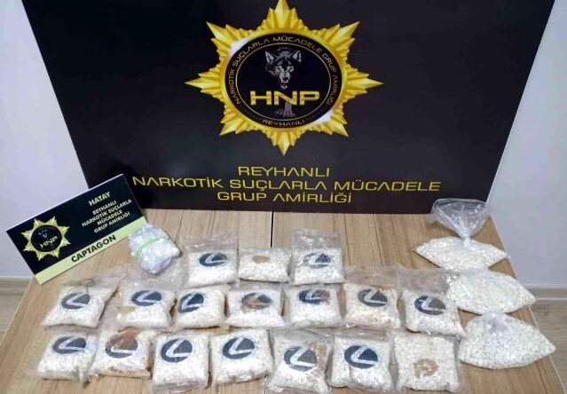 Reyhanlı’da 21 bin 600 adet uyuşturucu hap ele geçirildi