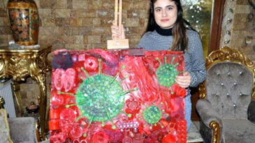 LİSELİ DİLARA, KORONAVİRÜSÜN RESMİNİ ÇİZDİ