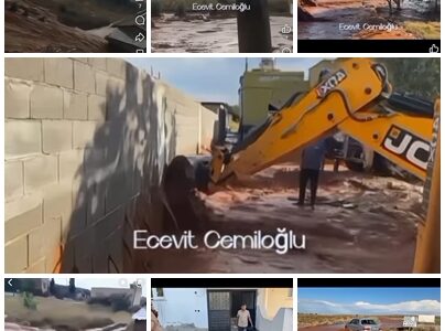 REYHANLI’DA SU TAŞKINLARI EKİNLER ZARAR GÖRDÜ HAYVANLAR KURTARILDI