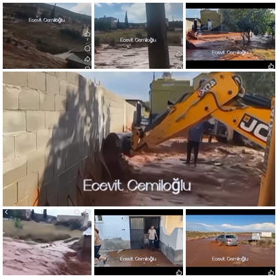 REYHANLI’DA SU TAŞKINLARI EKİNLER ZARAR GÖRDÜ HAYVANLAR KURTARILDI