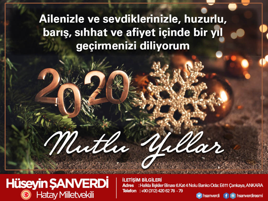 Milletvekili Şanverdi’nin yeni yıl mesajı